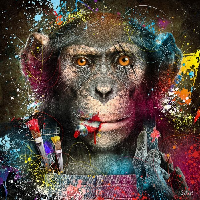 Singe peintre